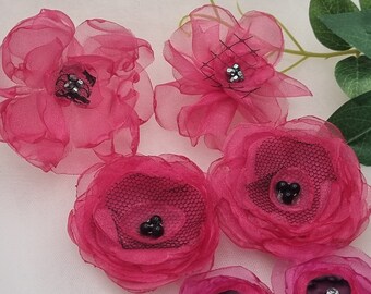 Fabric Flowers, Pink Flower