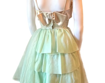 Vintage 1950's formal tulle prom dress S