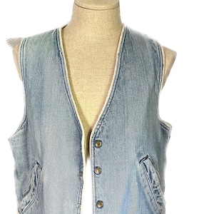 Vintage 1980&#39;s OSHKOSH B&#39;GOSH denim jean jacket vest L
