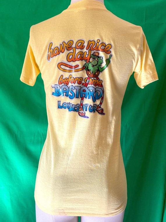 Vintage 1970's authentic disco iron-on funny t-shirt S M