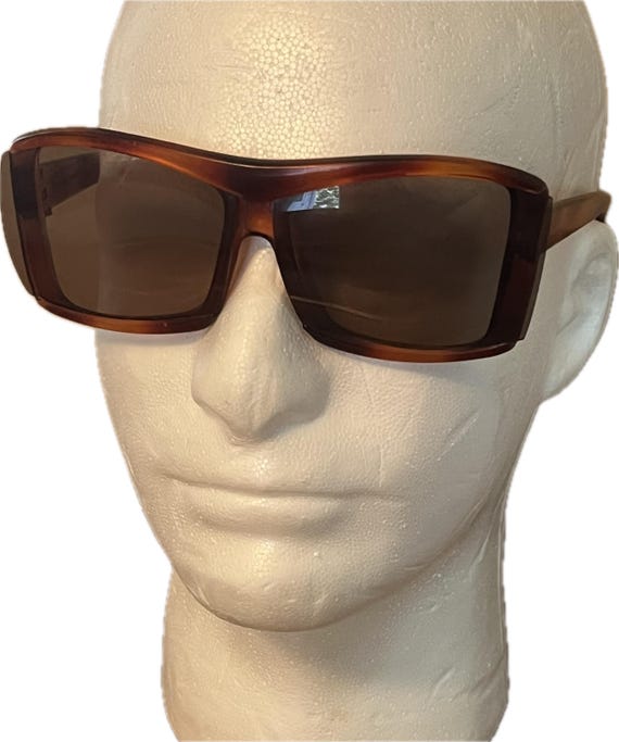 Vintage 1970's brown plastic unisex sunglasses ITALY