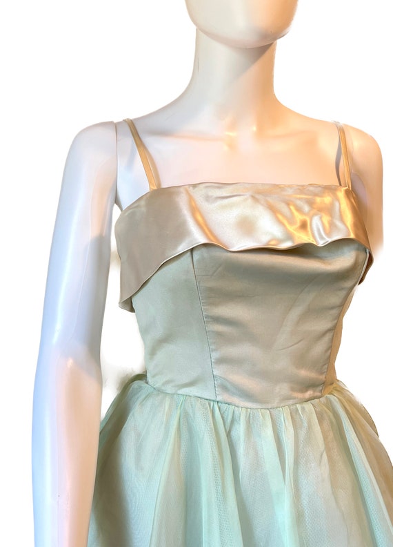 Vintage 1950's formal tulle prom dress S - image 3