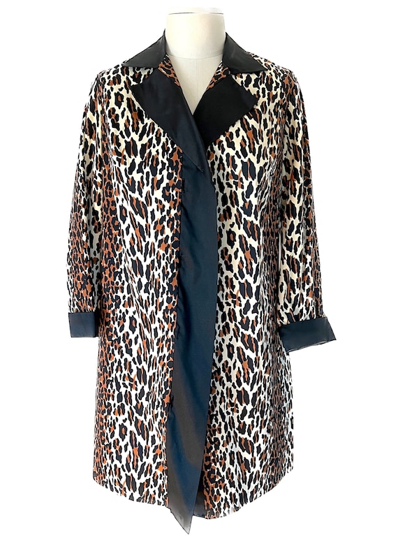 Vintage 1960's Vanity Fair leopard print bathrobe lingerie M L 32