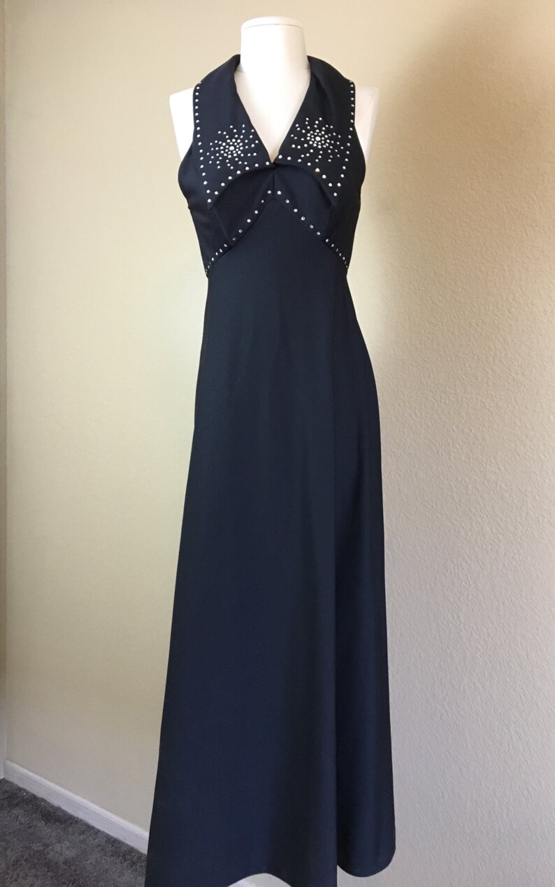 polyester halter dress