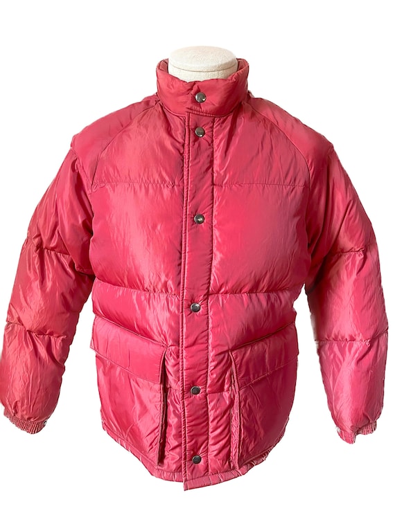 Vintage 1970's Gladiator by Camel rust red goose down puffer coat L