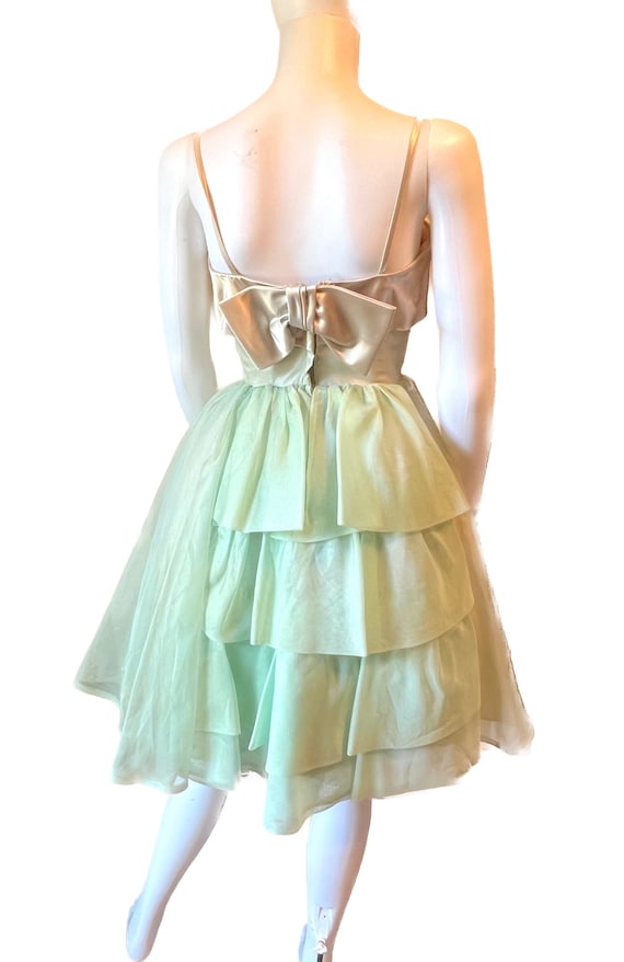 Vintage 1950's formal tulle prom dress S