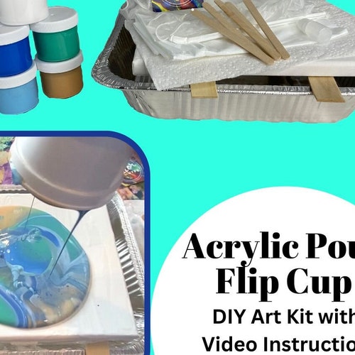 Acrylic Pouring Painting Kit Split Cup Pour Etsy
