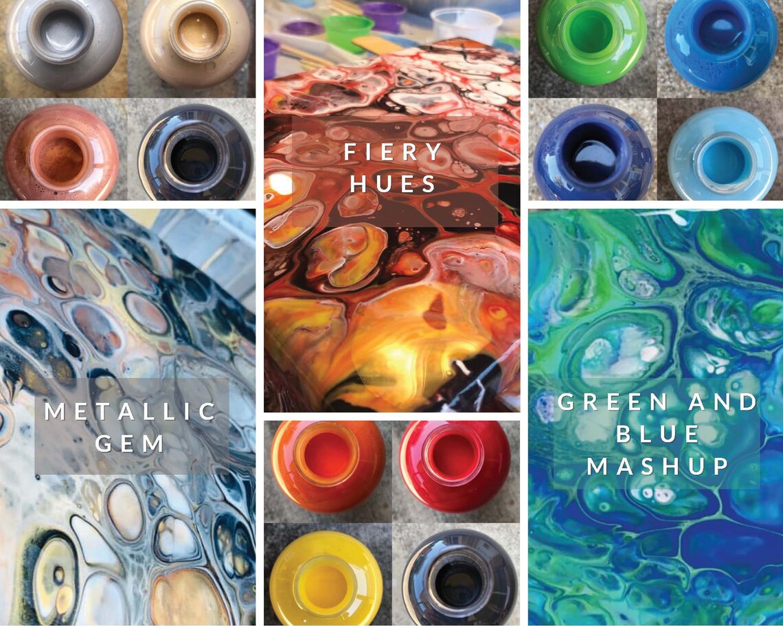 Acrylic Pouring Painting Kit Strainer Pour Etsy