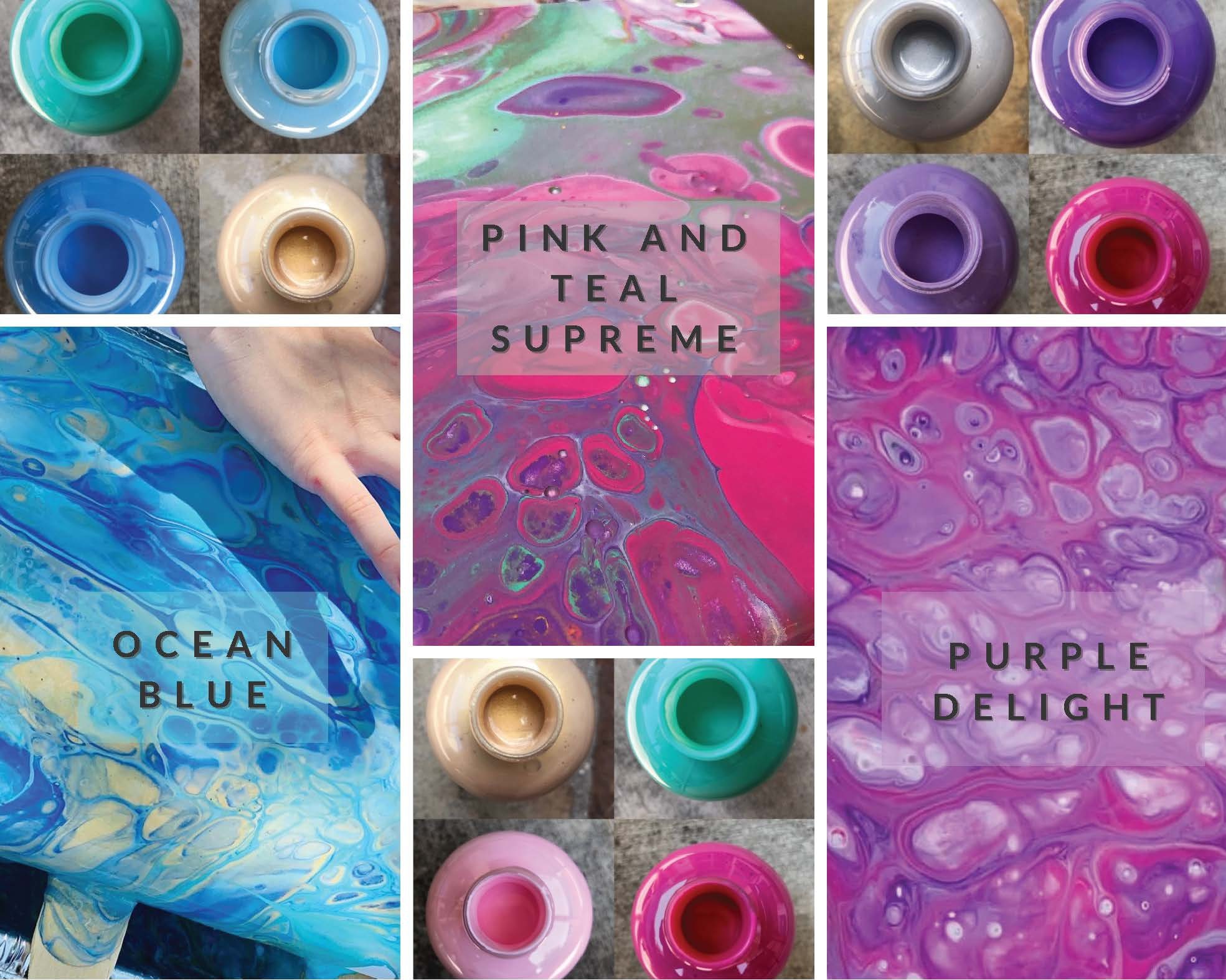 Acrylic Pouring Painting Kit Split Cup Pour Etsy