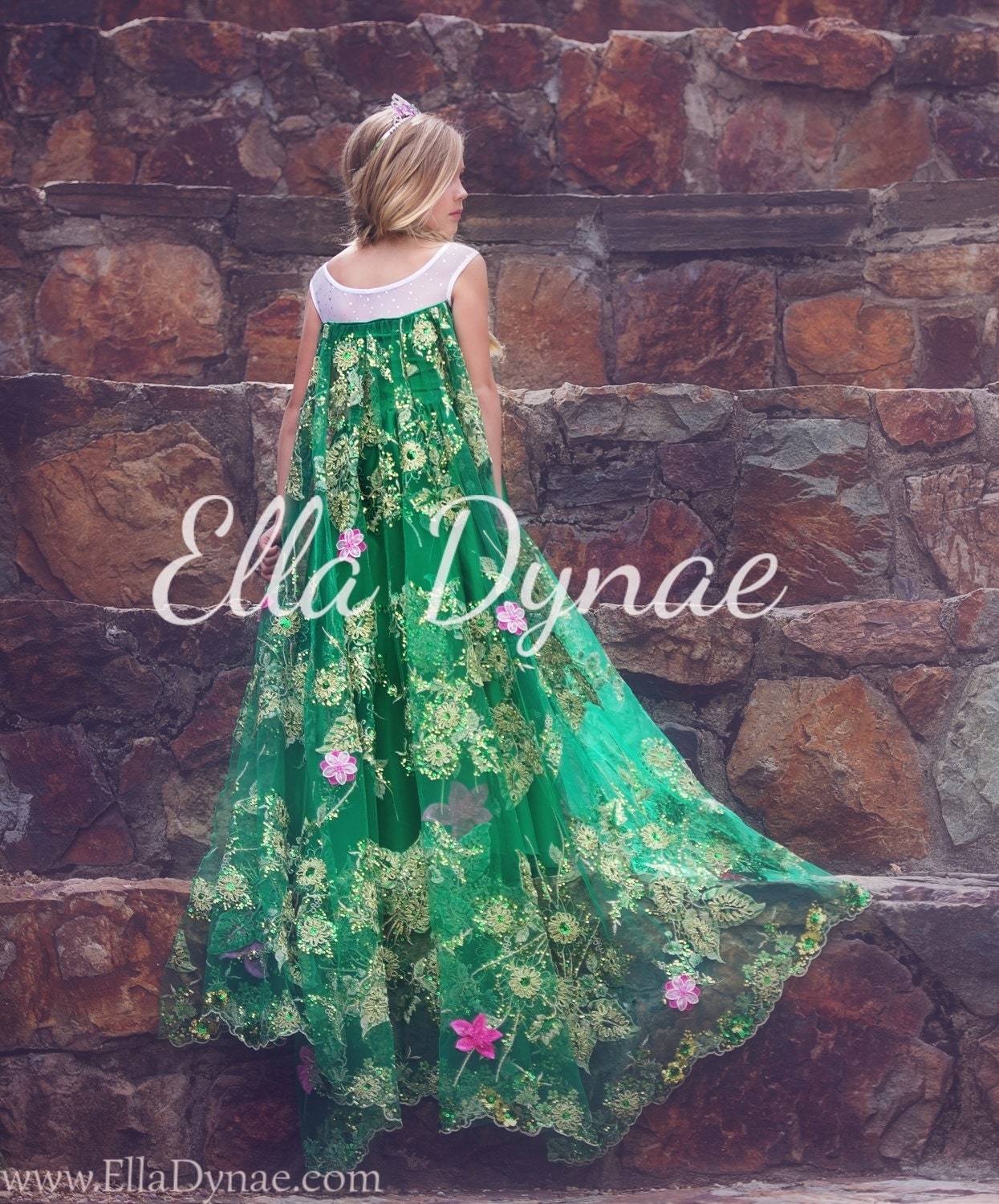 Vestido de primavera elsa verde de fiebre congelada | Etsy México