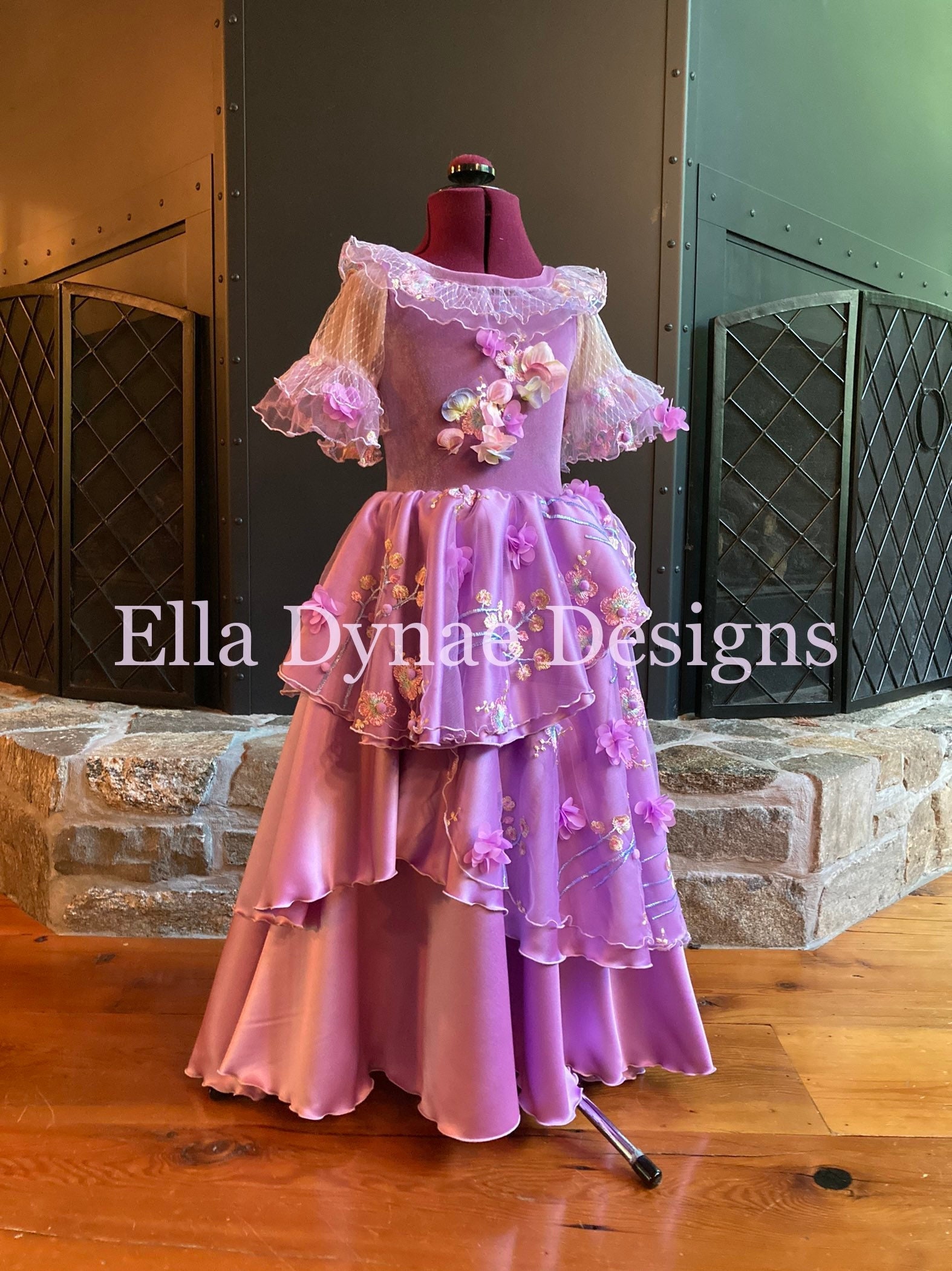 Abito Isabella, Encanto baby girl dress costume, Toddler girl dress, 3D  Floral Puffy Full Length Isabella Dress, Madrigal birthday party -   Italia