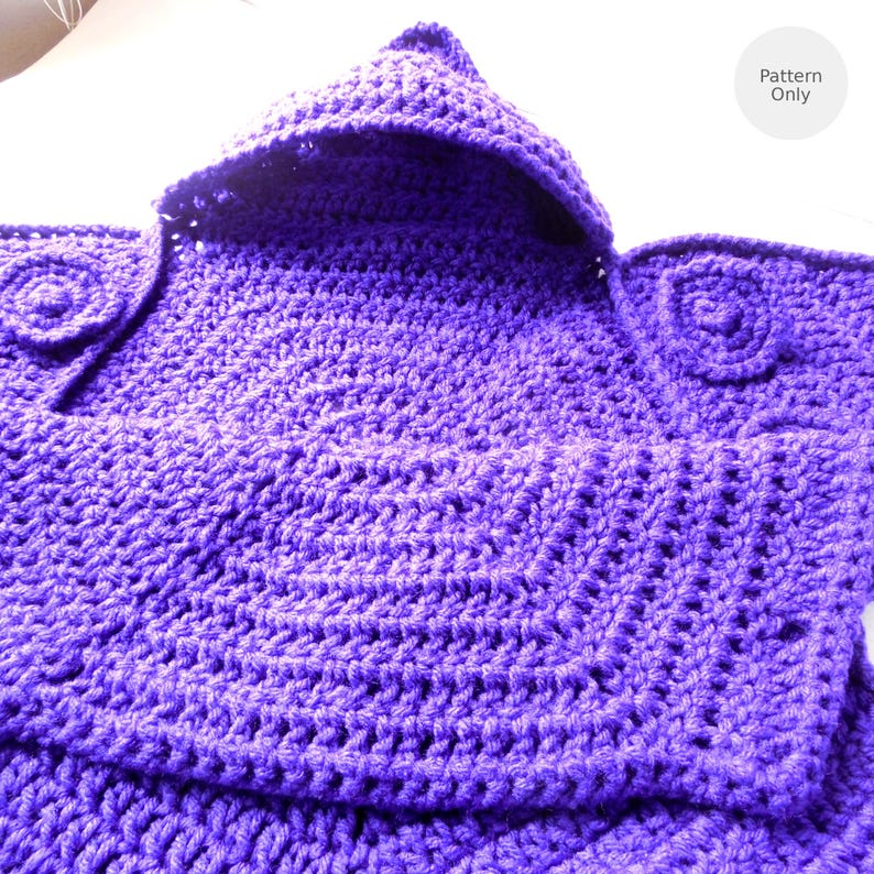 Virkat Baby Star Bunting Mönster PDF – Baby Bunting Väska – Stjärnsjal med huva – Nyfödd – Direktnedladdning bild 6