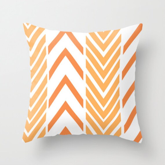 Orange Throw Pillow Cover Includes Pillow Insert Orange Etsy