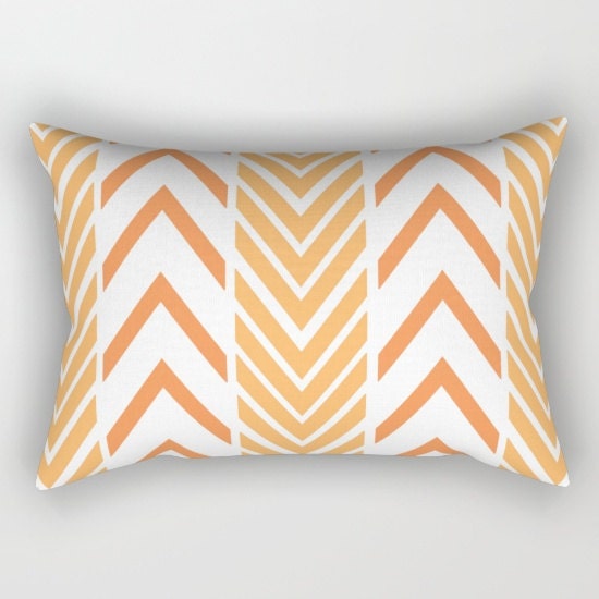 Orange Pillow Cover Includes Insert Orange and White Bed Etsy