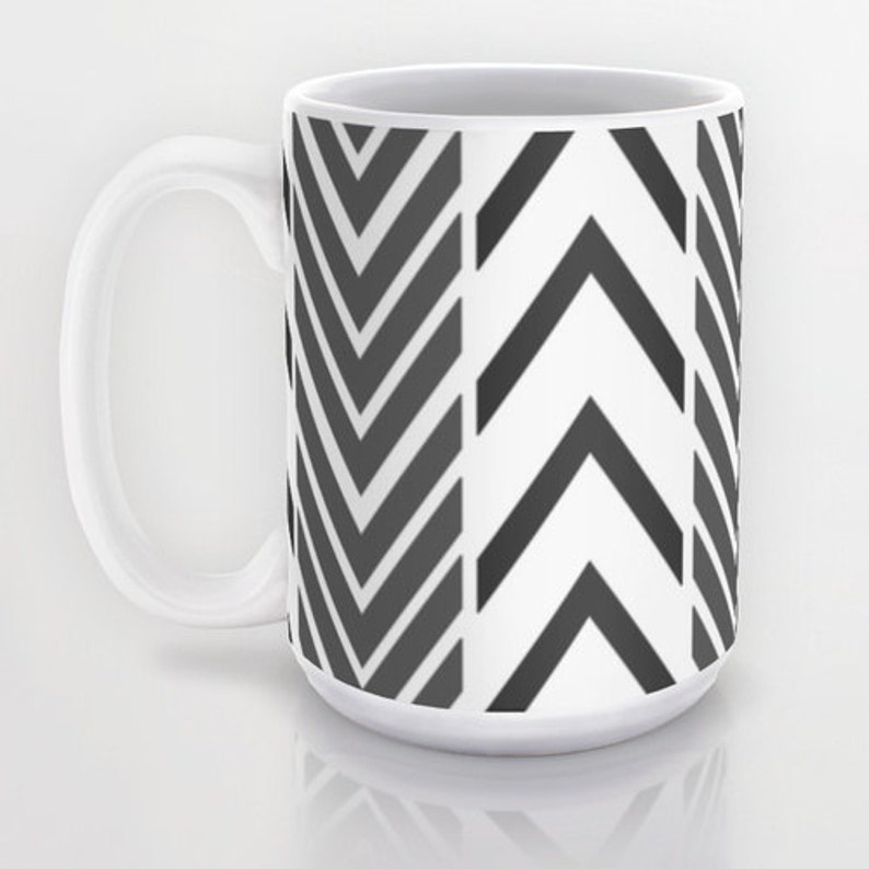 coffee mug black and white