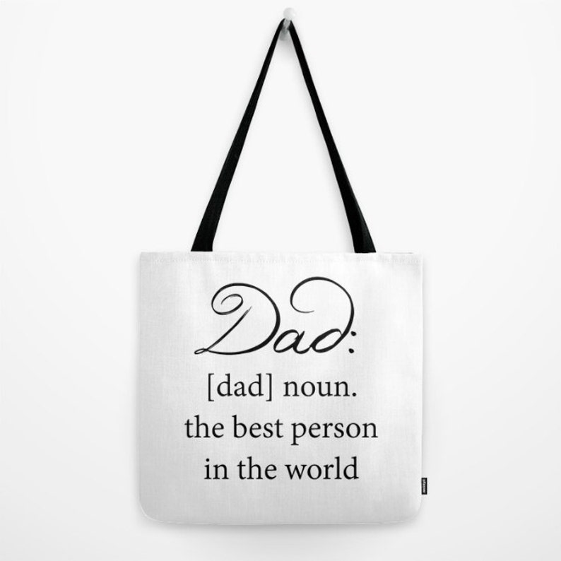 Dad Tote Bag Book Bag Carry All Bag Dad Definition Etsy