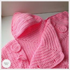 Virkat Baby Star Bunting Mönster PDF – Baby Bunting Väska – Stjärnsjal med huva – Nyfödd – Direktnedladdning bild 8