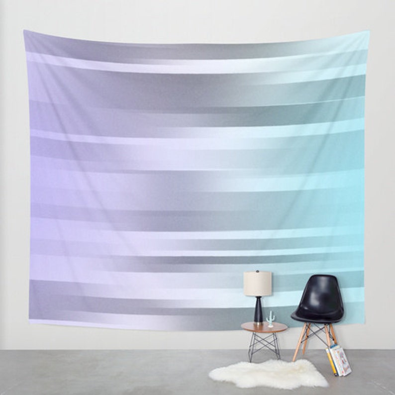 Blue Gray Purple Hanging Tapestry Wall Tapestry Motion Etsy