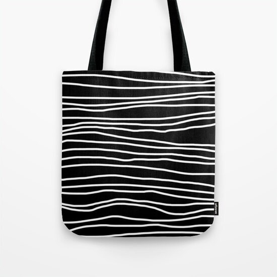 Black and White Tote Bag Book Bag Grocery Bag Beach Bag | Etsy
