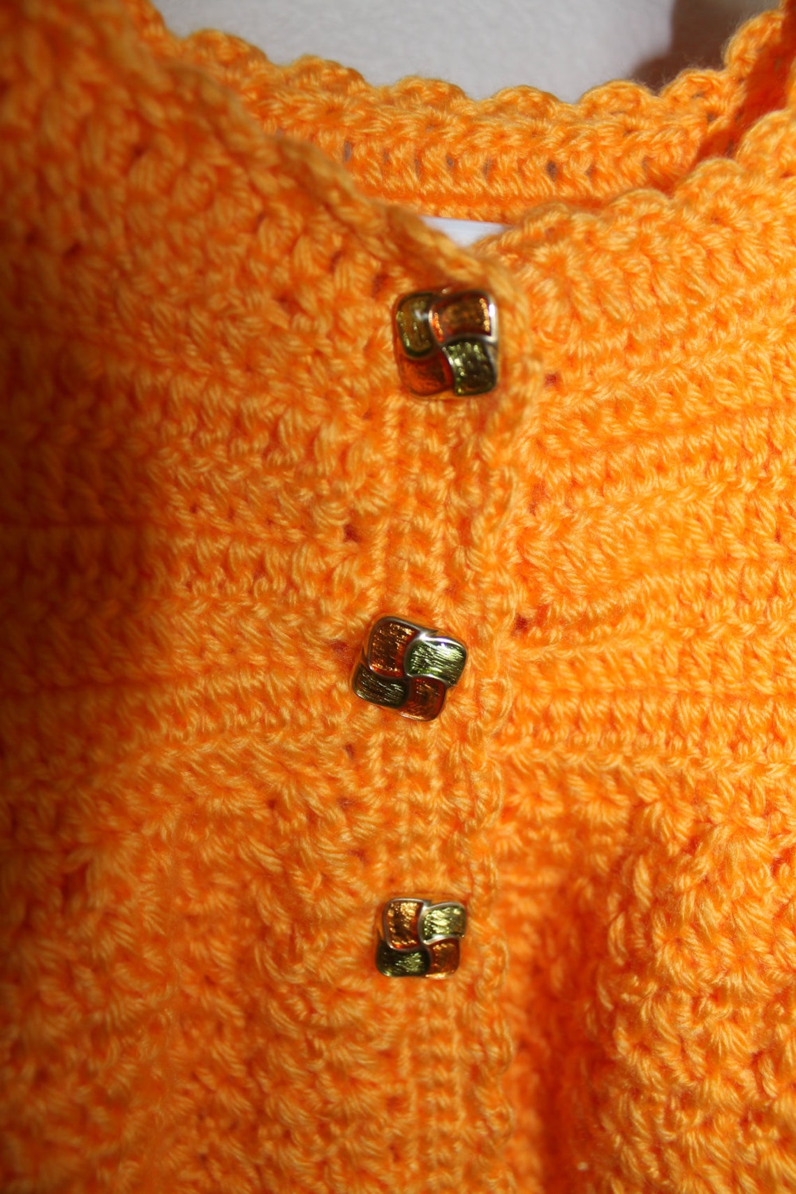 Baby Sweater Coat 12 to 18 Months Orange Baby Sweater Etsy