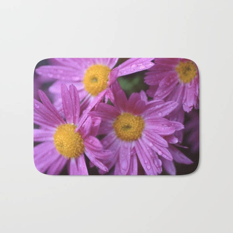 Purple Flower Bath Mat Shower Mat Bathroom Mat Made to Etsy