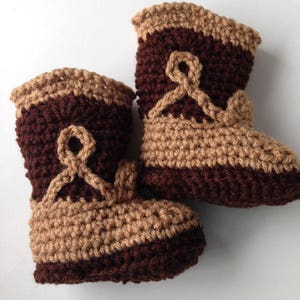 Pattern Crochet Baby Cowboy Booties Pattern Cowboy Baby Booties Crochet Pattern Instant Download image 3