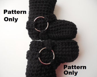 Pattern - Crochet Baby Biker Booties Pattern - Biker Baby Booties - Crochet Pattern -  Instant Download