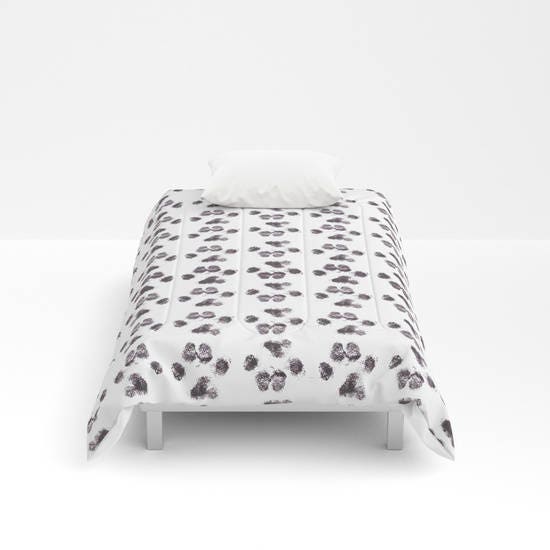Comforter - Puppy Paw Prints - Bed Cover - Bedding - King ...