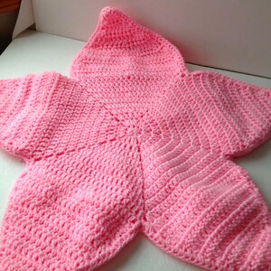 Virkat Baby Star Bunting Mönster PDF – Baby Bunting Väska – Stjärnsjal med huva – Nyfödd – Direktnedladdning bild 12