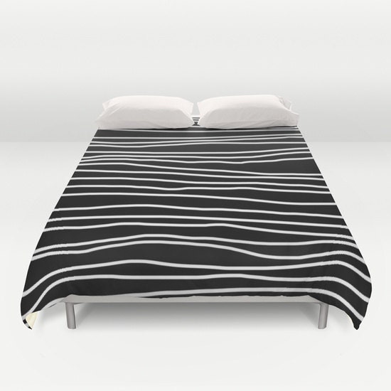 Duvet Cover Black And White Striped Duvet Cover Only Bed
