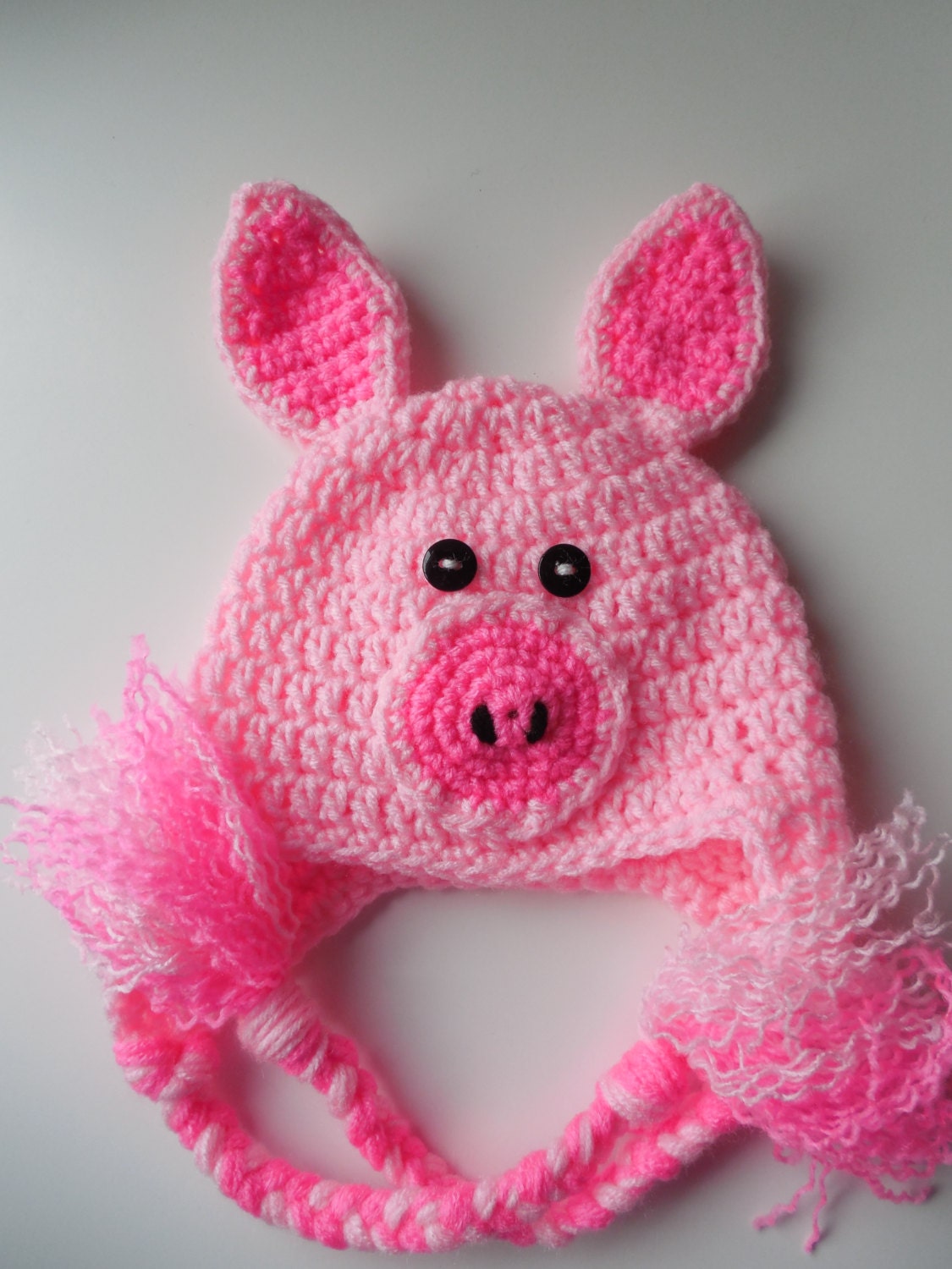 Animal Hat Adult Pig Earflap Hat Piggy Hat Pink Fun Hat Etsy