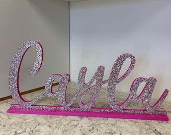 Personalized Name Sign / Custom Name Piece / Wooden Name Sign / Sweet 16 Name Signs / Bat Mitzvah Centerpiece / Name Signs Up to 12" tall
