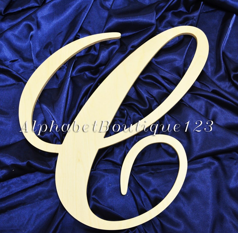 Script Wooden Letter Monogram PAINTED Wooden Initials - Etsy