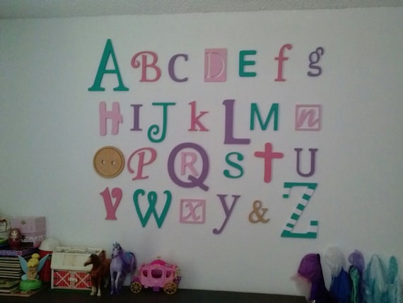 alphabet wall hanging nursery