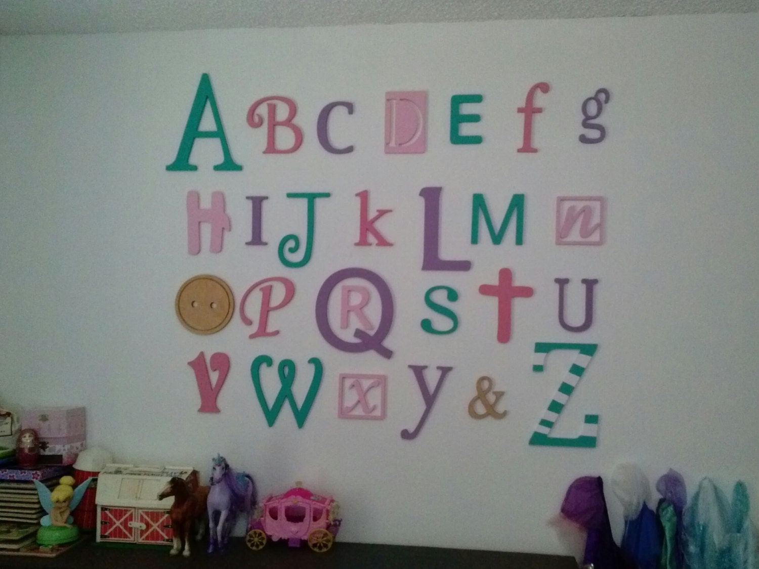 Unfinished Wooden Alphabet Set in Mixed Fonts and Sizes, Wall Hanging  Letters, Nursery Decor, Wooden Letters for Nursery 