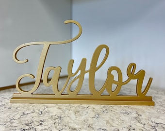 Personalized Name Sign / Custom Name Piece / Wooden Name Sign / Sweet 15 Name Signs / Bat Mitzvah Centerpiece / Name Signs Up to 12" tall