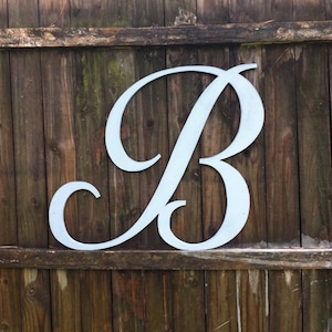 Custom Initial Nursery Letters, Door Hanger, Wedding Letters Wall Decor, Sweet Table Decor, Wooden Script Initials, His and Hers Initials