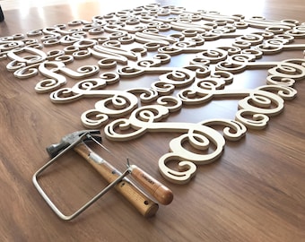 12" Vine Letters - Wreath Letters - Sign For Wreath - Wood Letters - Wood Sign - Bulk Discount Letter Initial Wreath Front Door Entrance