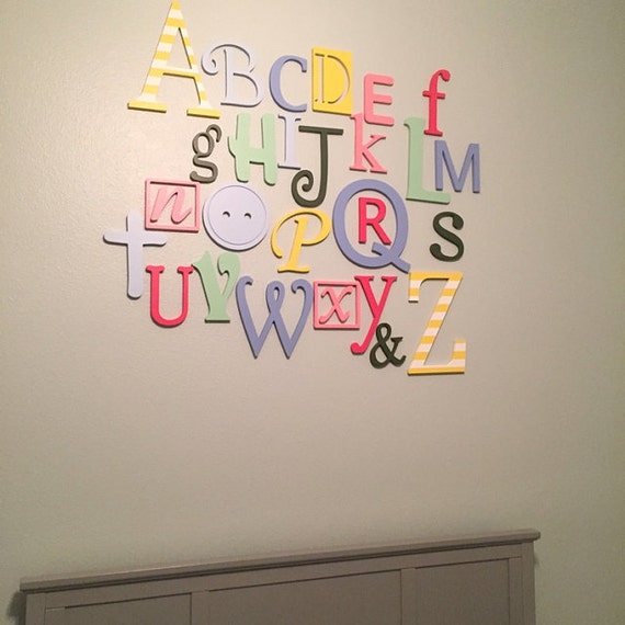Wall Hanging Wood Art Nursery Decor Wooden Letters For