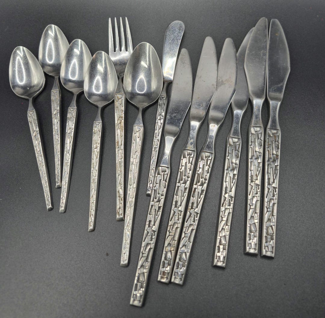 Stanley Silver Co Mid-century Modern Flatware Set (12 Pieces ...