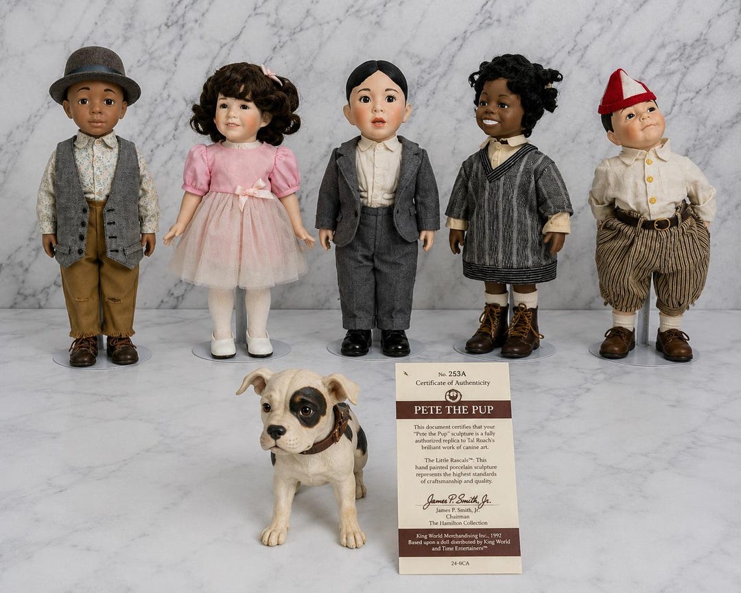 Hamilton Collection Little Rascals Porcelain Dolls Pete Pup 1993 1995 ...