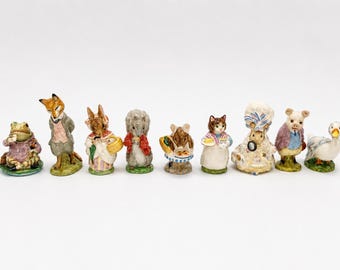 Vintage Beswick Beatrix Potter Figurines English Storybook Woodland Animal Collection Cottagecore Nursery Decor
