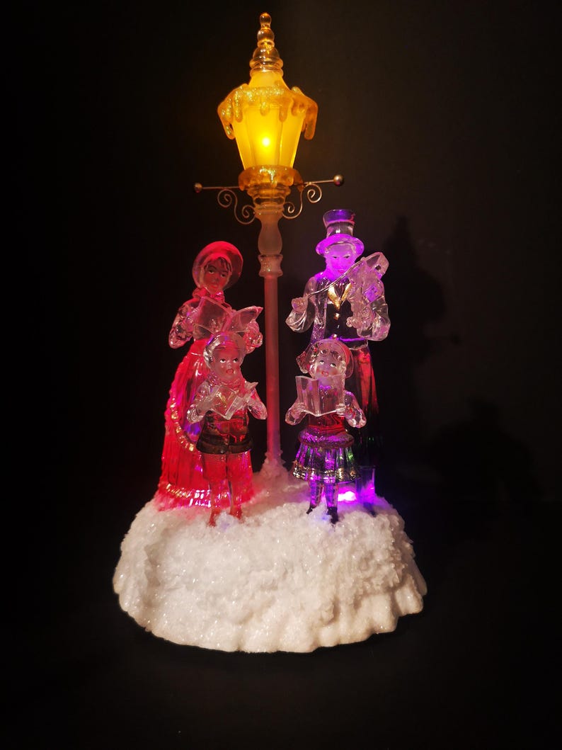 Heritage Mint Caroling We Go Acrylic Ice Sculpture Light Box Christmas ...