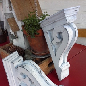 Wood Corbels -(H)-89.00./PAIR,  Vintage look, 4-1/2”W  x  7 1/2”D  x  14”H