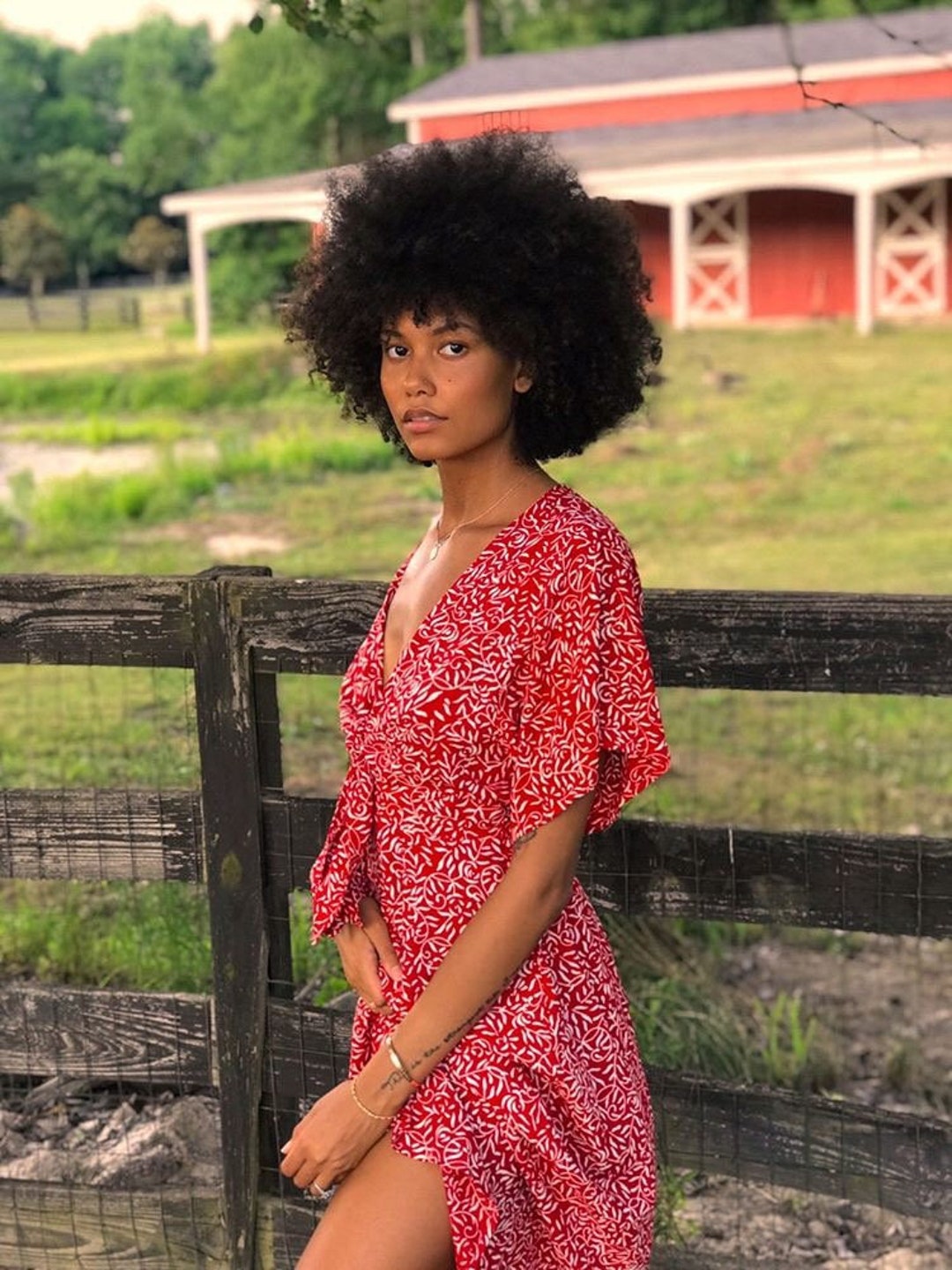 Beautifully Soft Tie Front Midi Dress Bohemian hippy summer - Etsy