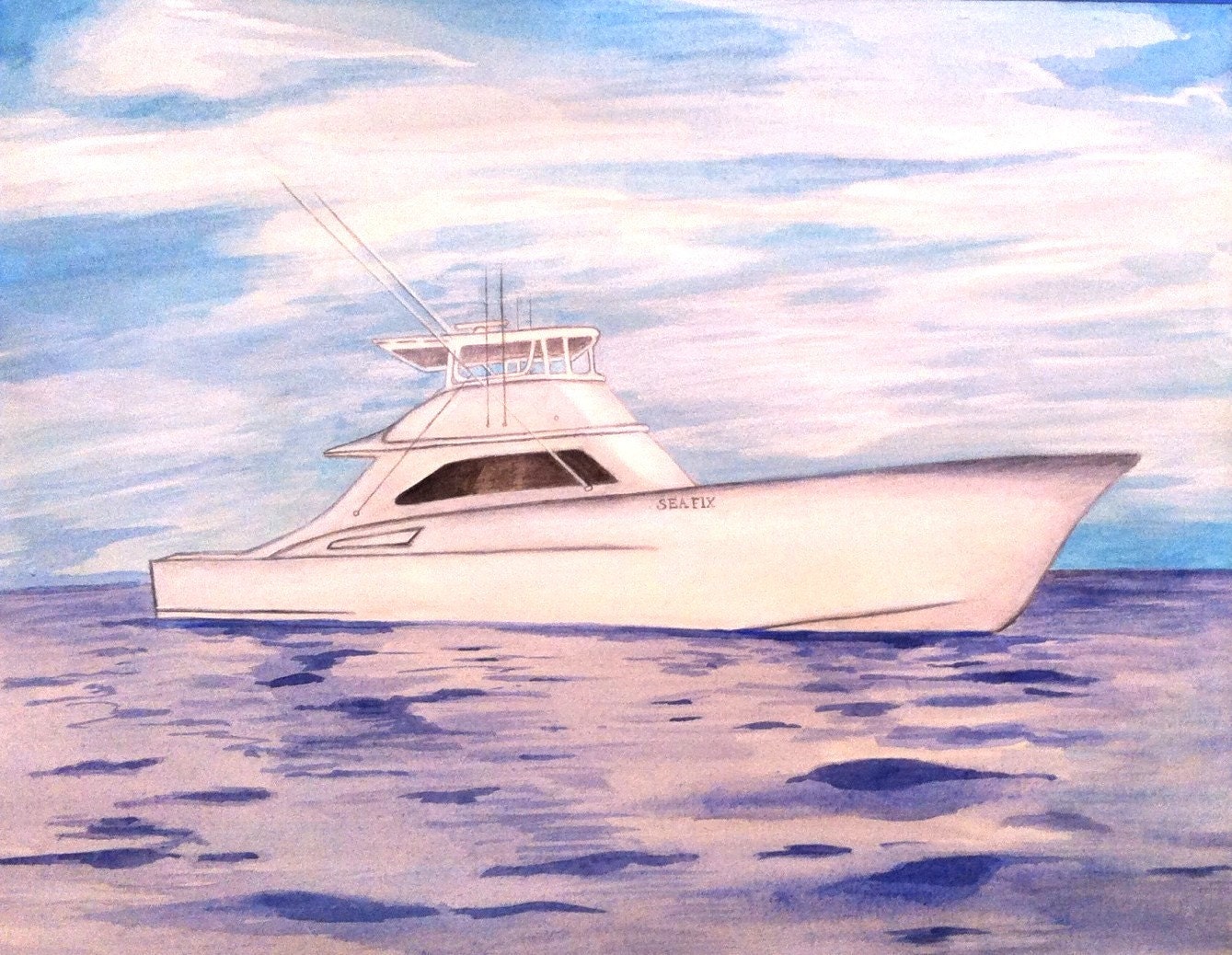 Custom Boat Painting Etsy