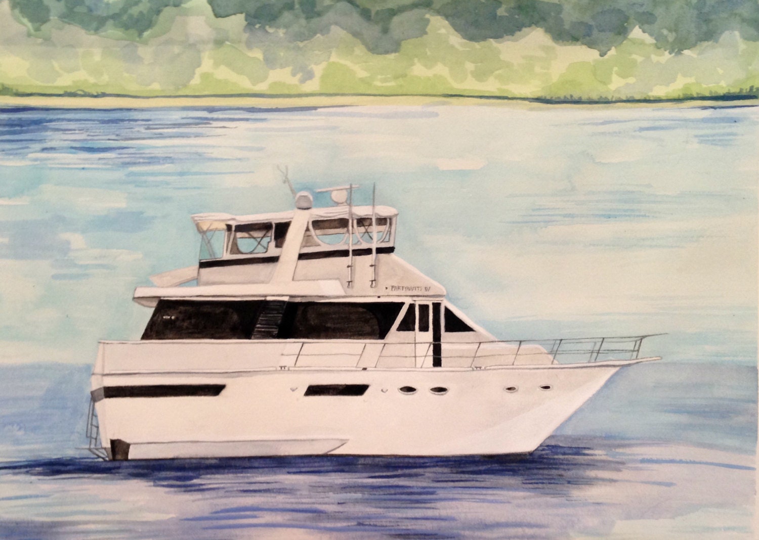 Custom Boat Painting Etsy