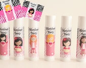 Slumber Party Favors - Sleepover - Slumber Party Birthday - Slumber Party Lip Balm - Girls Night - Set of 6 - Free Customization