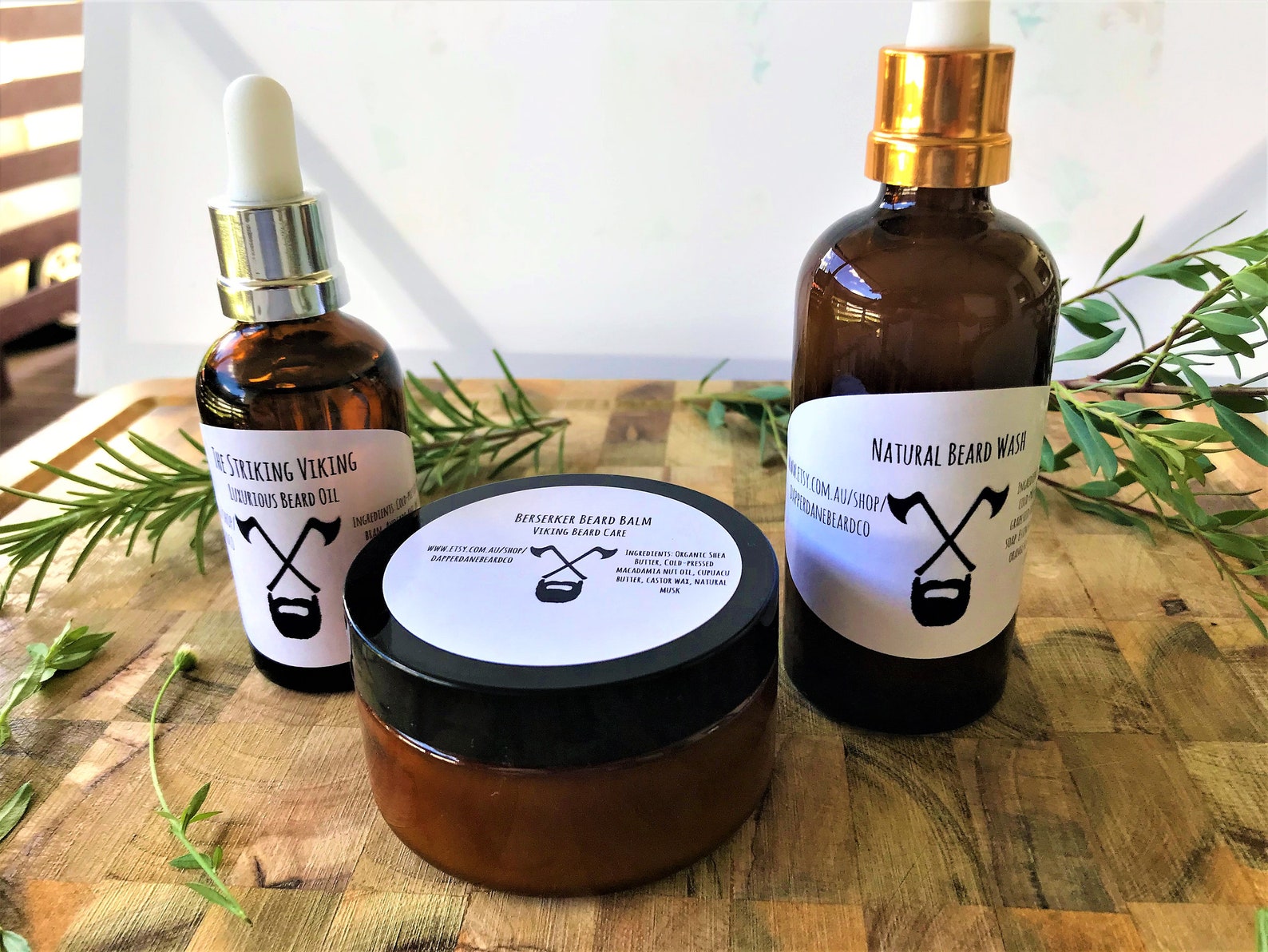 Men's Beard Grooming Gift Set THREE PACK. Beard Oil Etsy