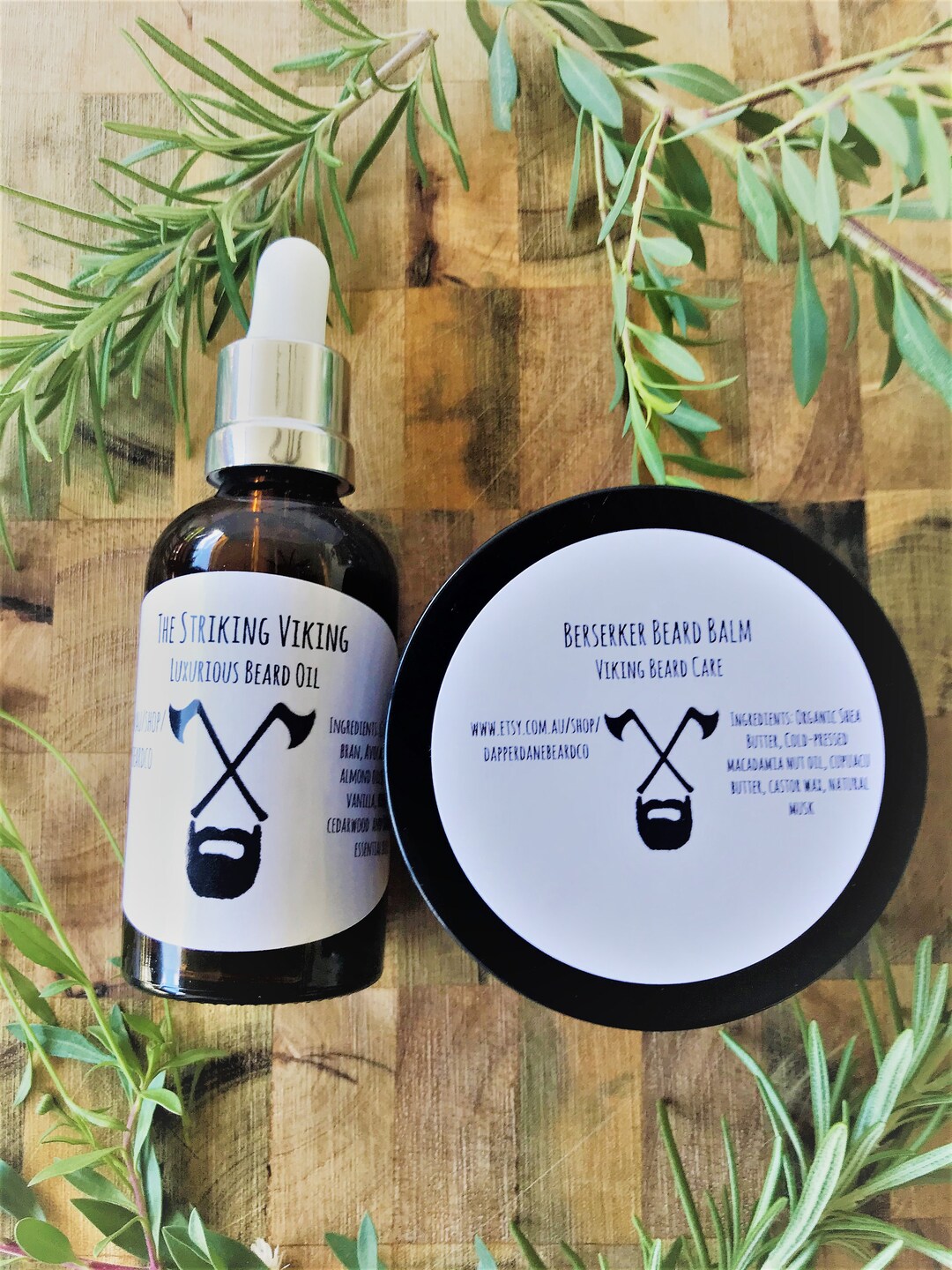 Men's Beard Care Gift Set Beard Oil and Balm. Striking Etsy